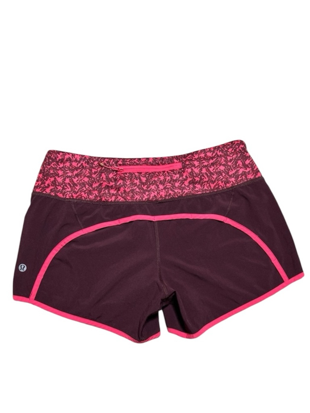 Lululemon Run Times Shorts Bordeaux Drama and Bon Bon Mountain Peaks size 4